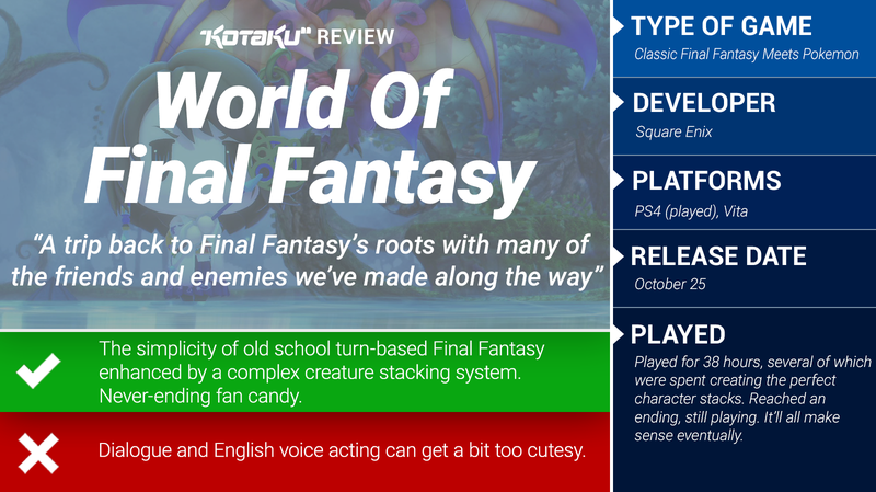 Illustration for article titled World Of Final Fantasy: The Kotaku Review
